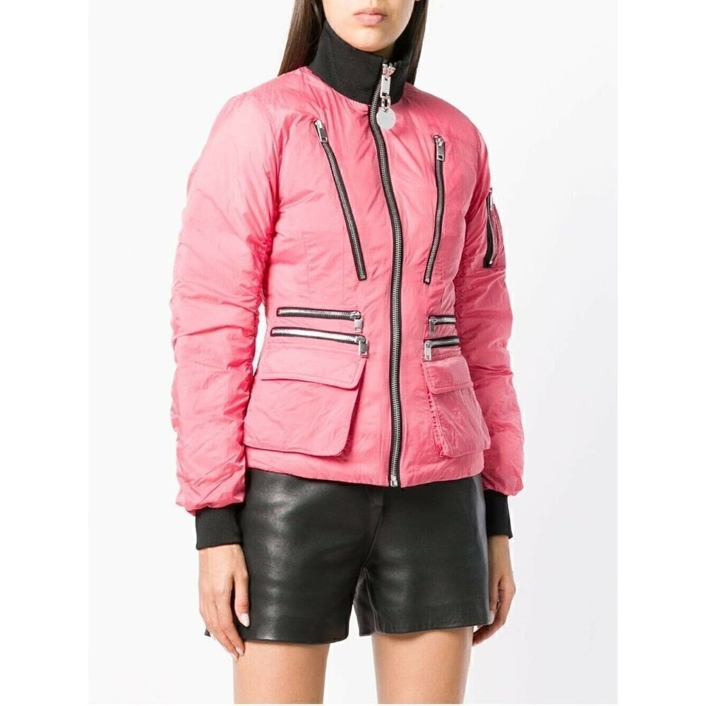 Diesel W-BLANKYT GIACCA Pink Nylon Puffer Jacket S